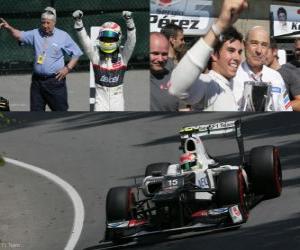 пазл Серхио Перес - Sauber - Гранд приз Канады (2012) (3-я позиция)